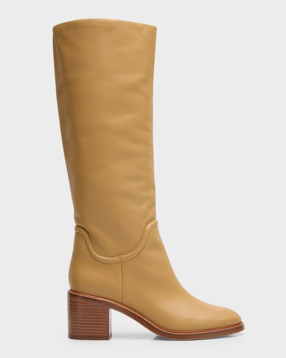 Fabian Block-Heeled Leather Boots